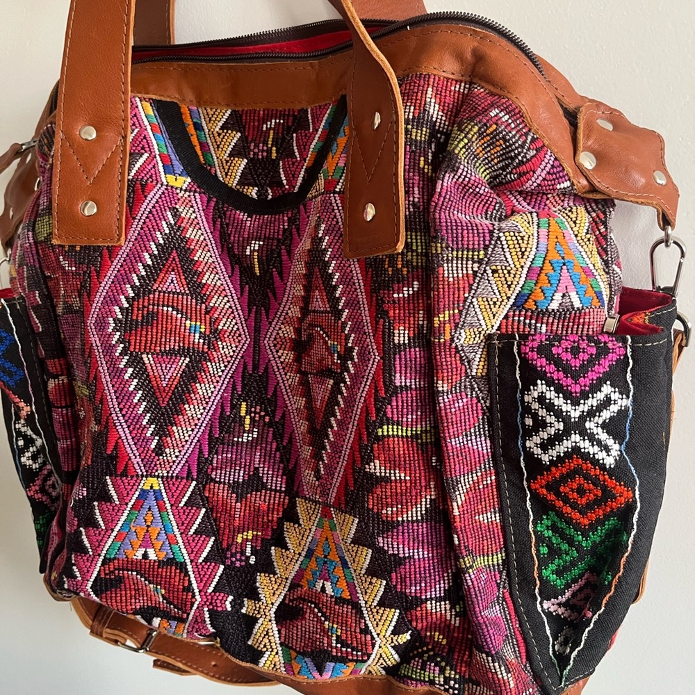 Colorful Geometric Pattern Tote Bag - Picture 3 of 4